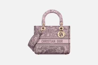 《上品なピンクカラーが素敵》Dior LadyD-Liteミディアムバッグ